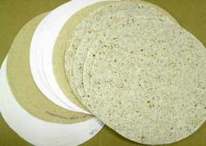 Papel feito com  açai e peixe